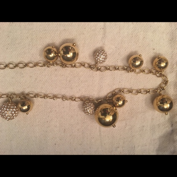 J. Crew Jewelry - Jcrew gold and crystal necklace
